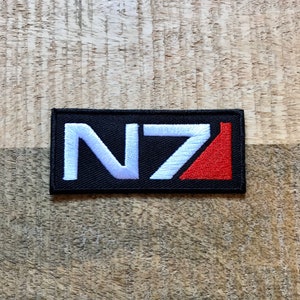 Mass Effect Patch N7 Armor Inspired Embroidered Sew On Iron On Patch Badge Patch DIY Costume Shepard Commander Ryder Demogorgon Patches DP