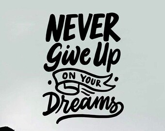 Never Give Up Wall Art Etsy Nz