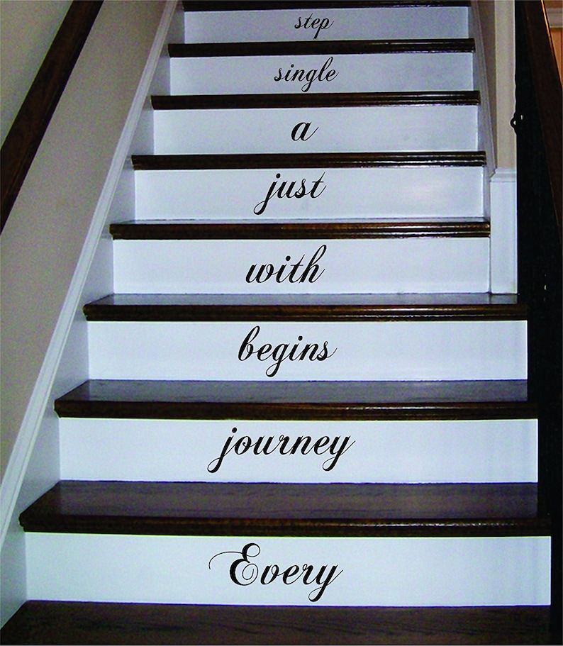 Every Journey Stairs Quote Wall Decal Sticker Decor Room Art Etsy