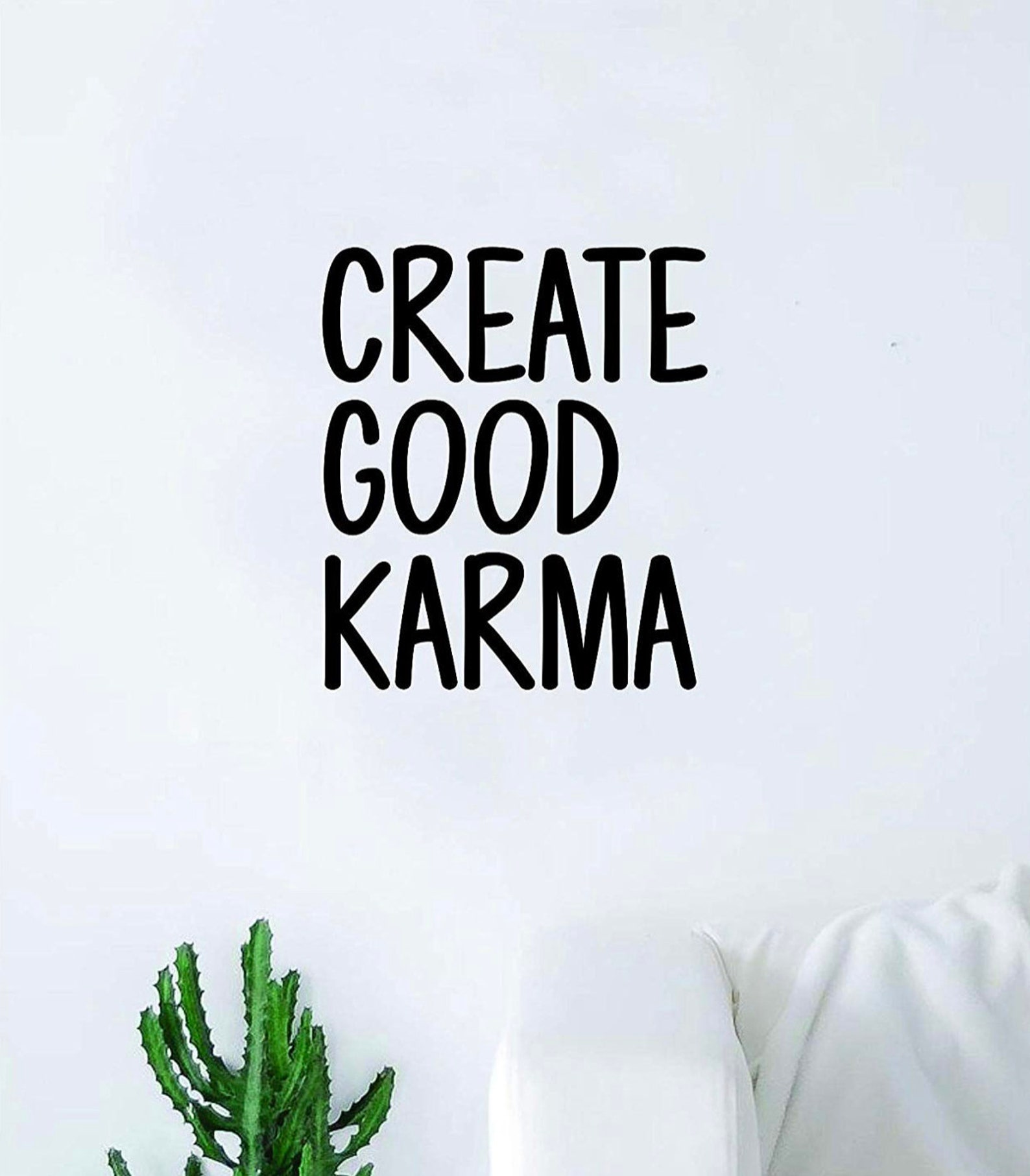 Create Good Karma Wall Decal Sticker Bedroom Home Room Art Etsy