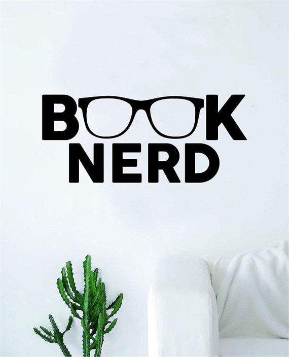 Book Nerd Glasses Wall Decal Sticker Vinyl Art Room Decor Teen Etsy