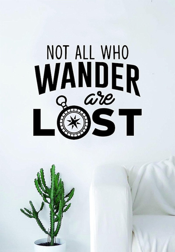 Not All Those Who Wander Are Lost Compass Car Sticker DIY Vinyl Decal Waterproof