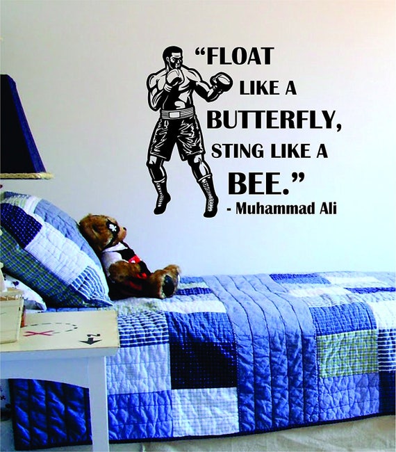 Muhammad Ali Quote Wall Sticker Float Like A Butterfly Sting Like A Bee Home Design Bedroom Boxing Gym Decor Inspirational Vinyl Art 5bqzz Home Decor Wall Decor Delage Com Br