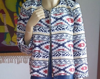 Marocco/Cotone Amazing Jakcet/Multicolore/Vintage/Spedizione gratuita