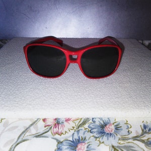 Red Sunglasses Retro Plastic