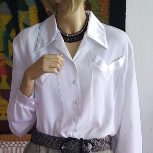 White Classic Vintage Blouse
