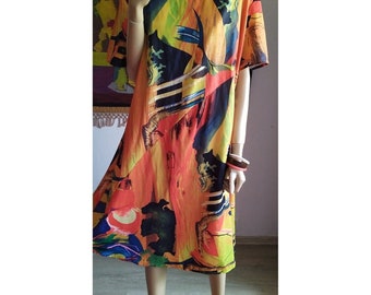 Amazing Abstract Dress/Vintage 2XL