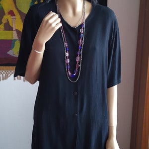 Black Long Comfortable Blouse