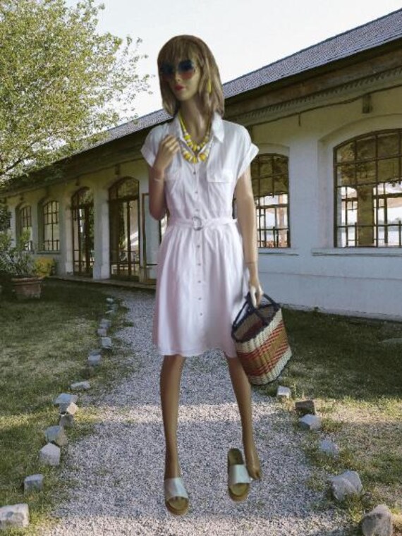 chinese dress ladies 3/4 Sleeve Obi Wrap Dress Miley S / Natural