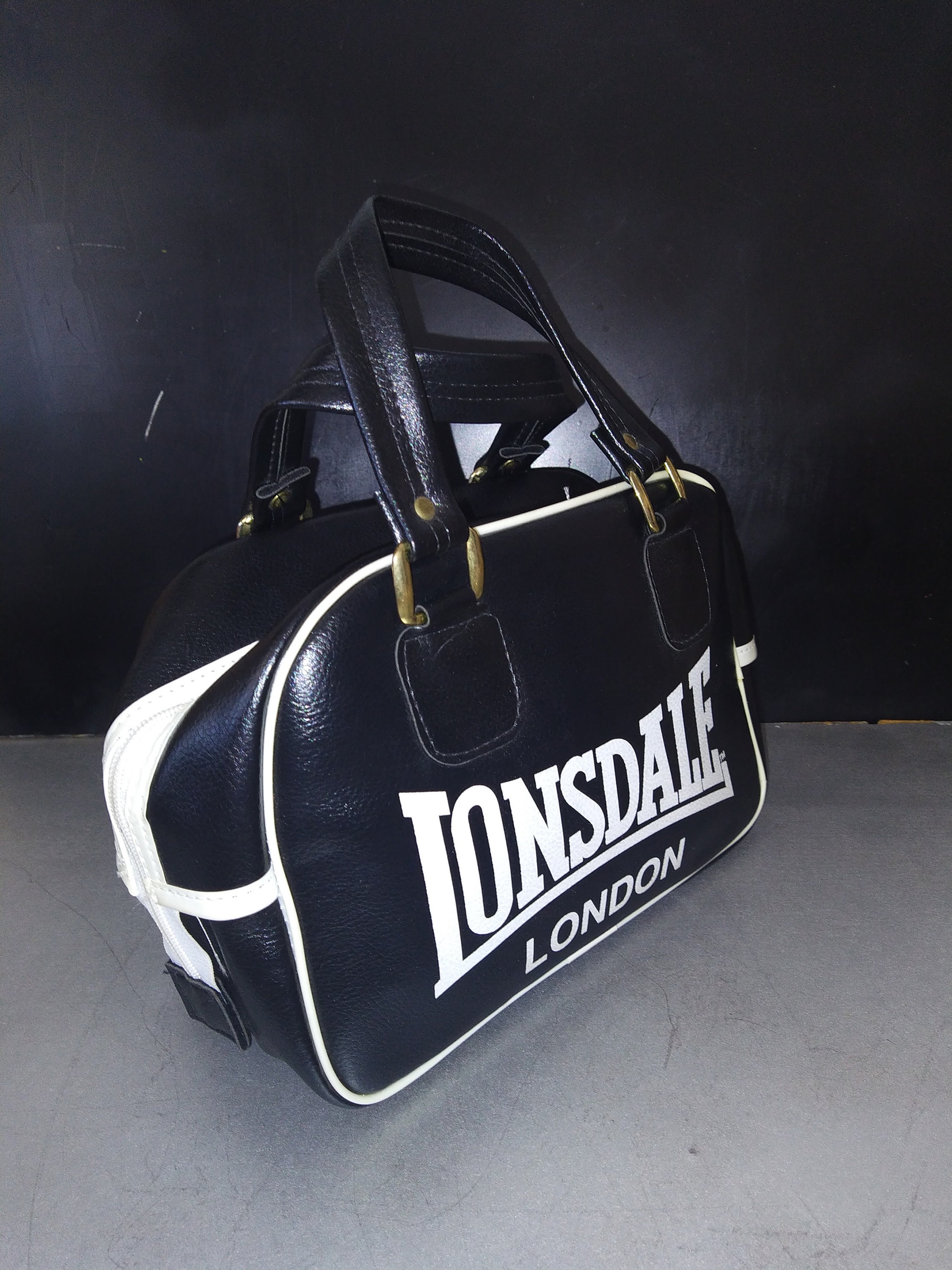 Sac De Sport Lonsdale London – Moyen/grand – Gris Avec Logo Orange – Occasion