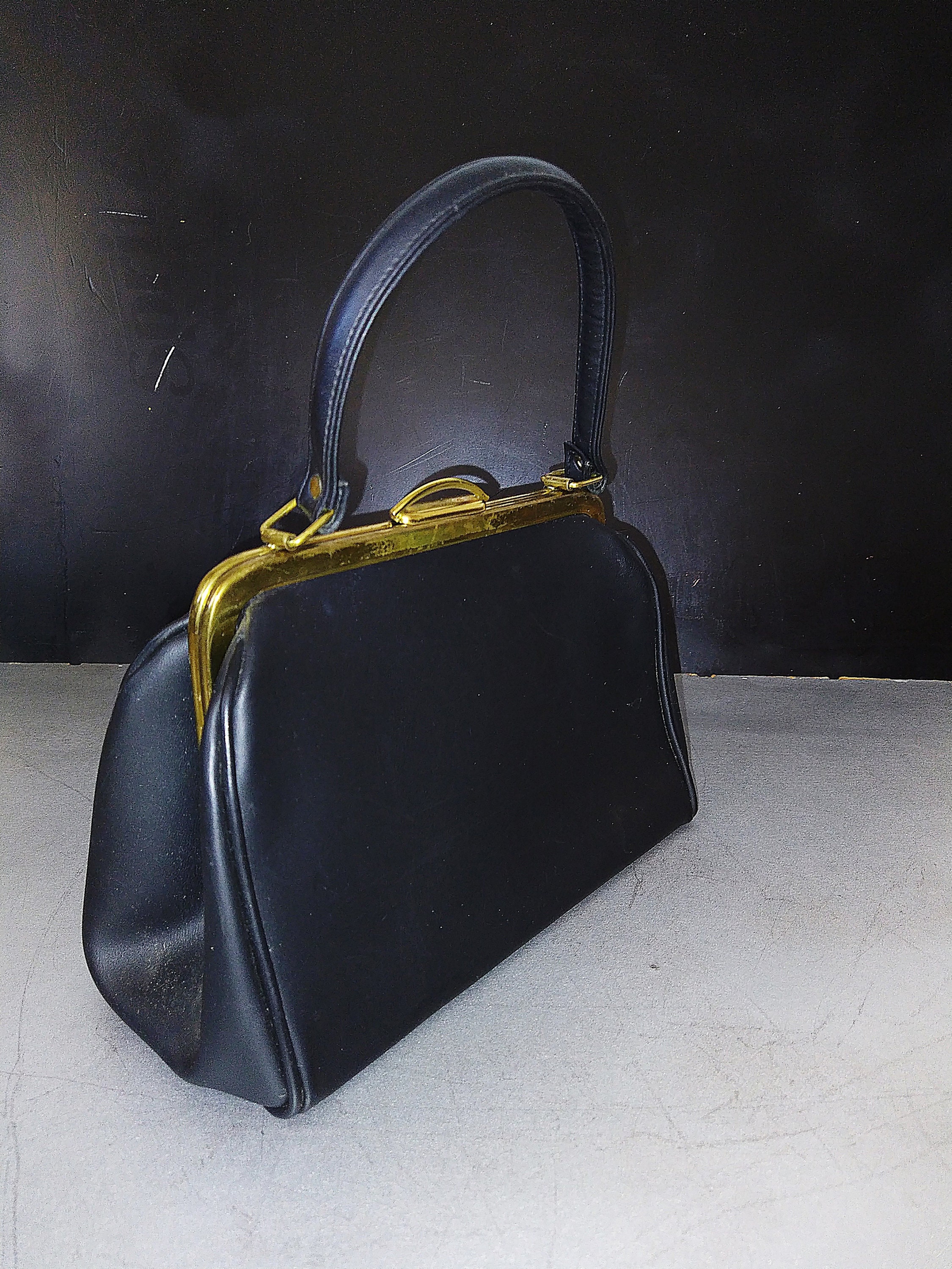 Metal Frame Bag/black Handbag - Etsy