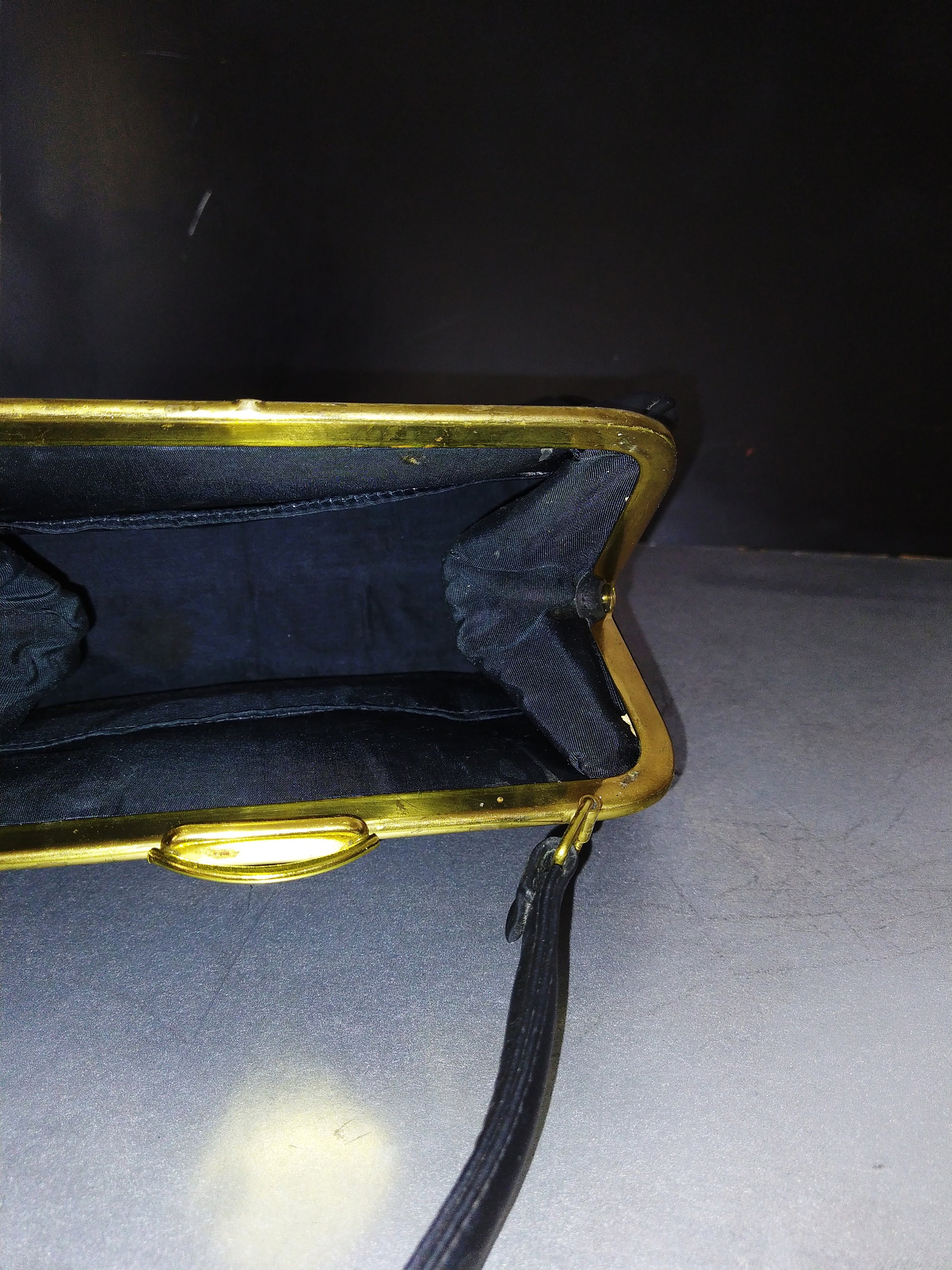 Metal Frame Bag/black Handbag - Etsy