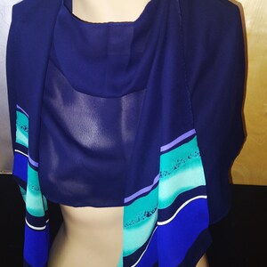 Blue Shawl 150 x 35 cm