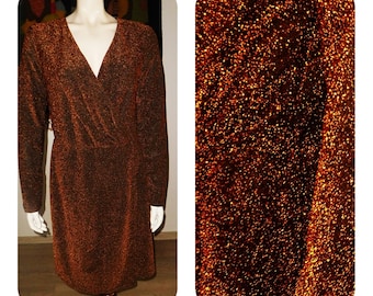 Lurex Elegantes Abendkleid/für Dame/XL Kleid/Glamour/Vintage