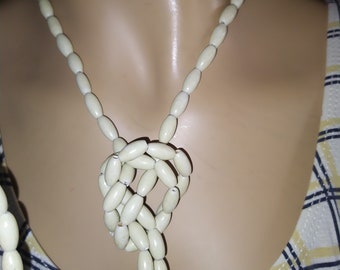 Vintage Long Necklace/Wooden Beads