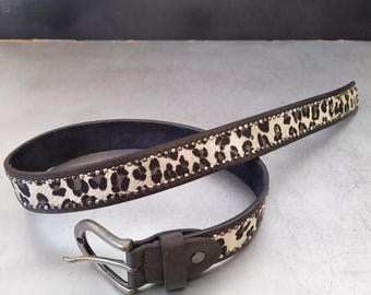 Vintage Chicos brown leather African Safari animal belt Vintage Chicos Brown Leather African Safari Animal Belt - Etsy main image 2