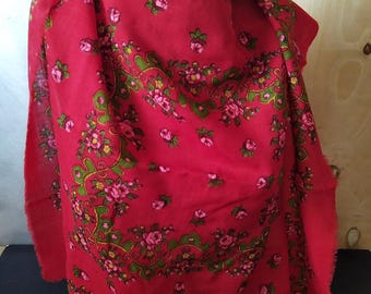Red Vintage Scarf Lana Pura