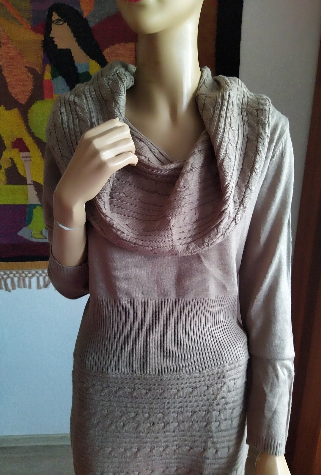 Long Dress With Large Collar Etsy Finland