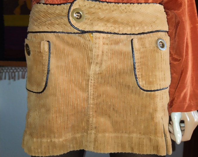 Jigsaw Corduroy Mini Skirt Y2k Beige Taupe Cord. Etsy