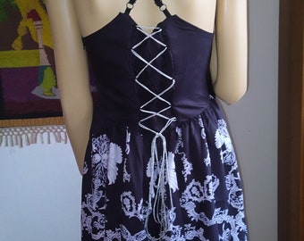 chinese dress ladies Amazon.com: DRESSFO Summer Lace Up Cross Back A Line Gothic Sundress Skull  Lace Godet Dress for Women (Blue2/Small) : Clothing, Shoes & Jewelry