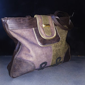 Artificial Suede Large Bag/Two-tone