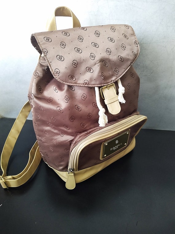 Gold backpack purse deals