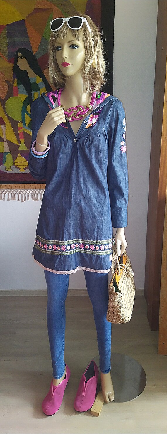Embroidered Tunic With Hood - Etsy