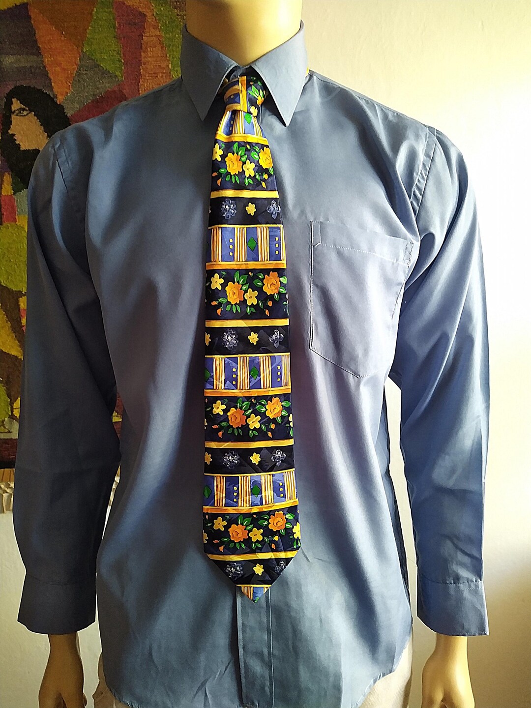 Cravate Homme Vintage Forattini En Soie - Occasion, Couleur Selon Photo