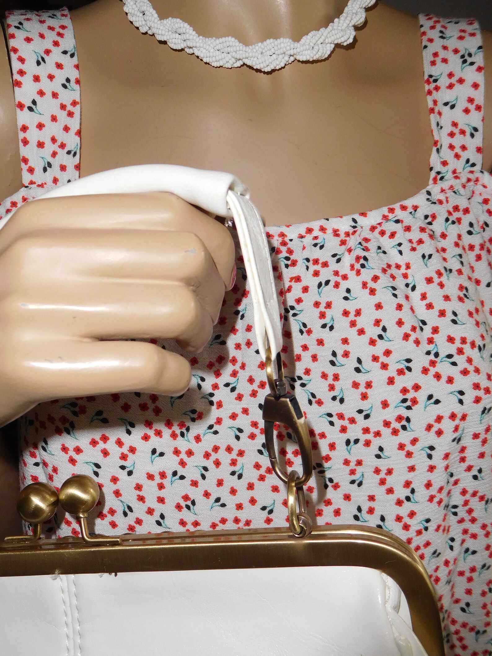 Vintage Frame Bag/1970s/ivory Etsy