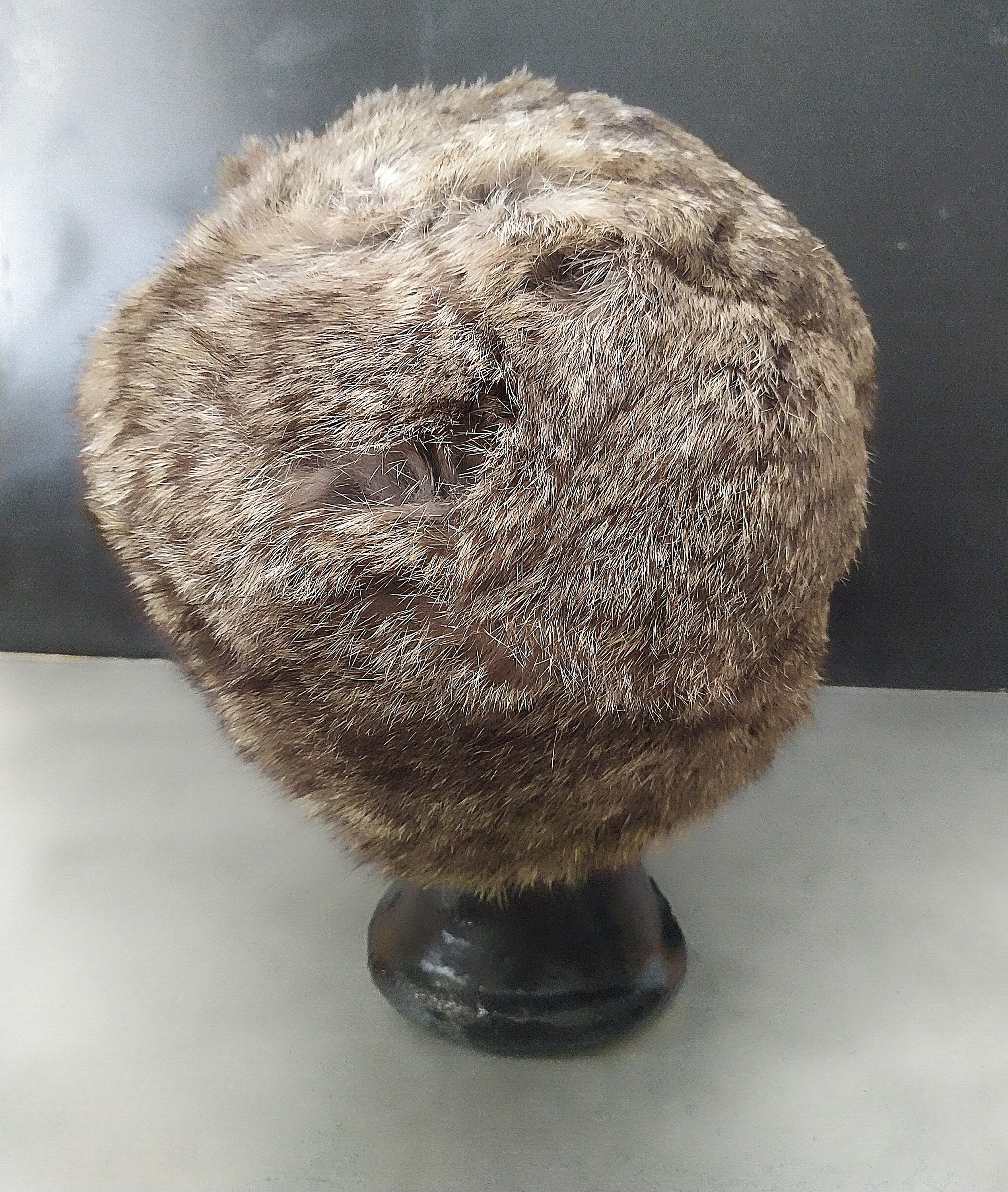 Toque/chapeau Vintage Années 80 En Fourrure De Renard Argenté - Taille Unique, état Impeccable - Occasion Chic