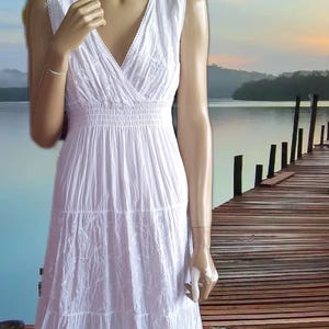 White Embroidered Dress Italy Fashion