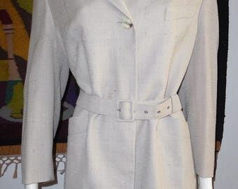 Jacket with Belt/Elegant Style Jacket/Wool