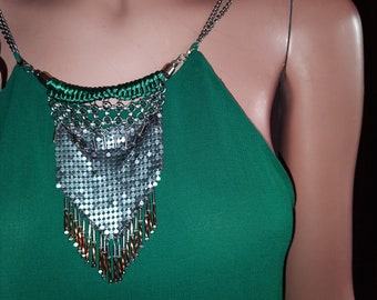 Green Top with Chain