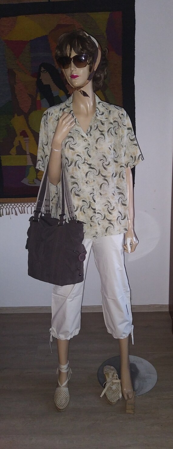 Handmade Blouse Abstract Pattern - image 2