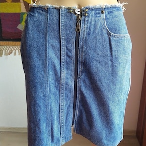 Jeans Skirt/Handmade Denim Skirt