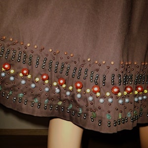 Beaded Brown Skirt