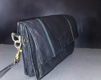 Vintage Black Wrist Handbag/Folded