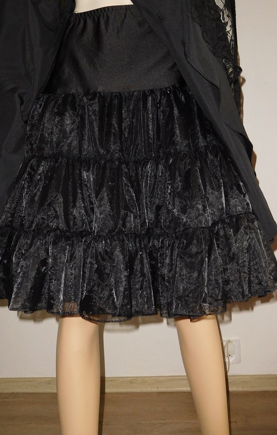 Lacy Black Amazing Dress/Atypical Design/with Pet… - image 6