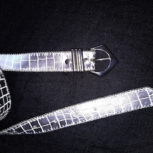 Silver Belt with Metal Buckle