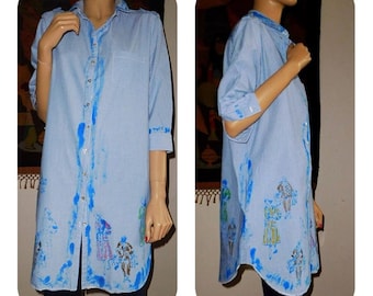 Handmade Tunic/Handpainting/Shirt