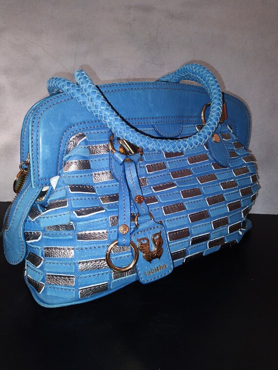 Blue Tabitha Bag blue and Silver Bag Etsy Ireland