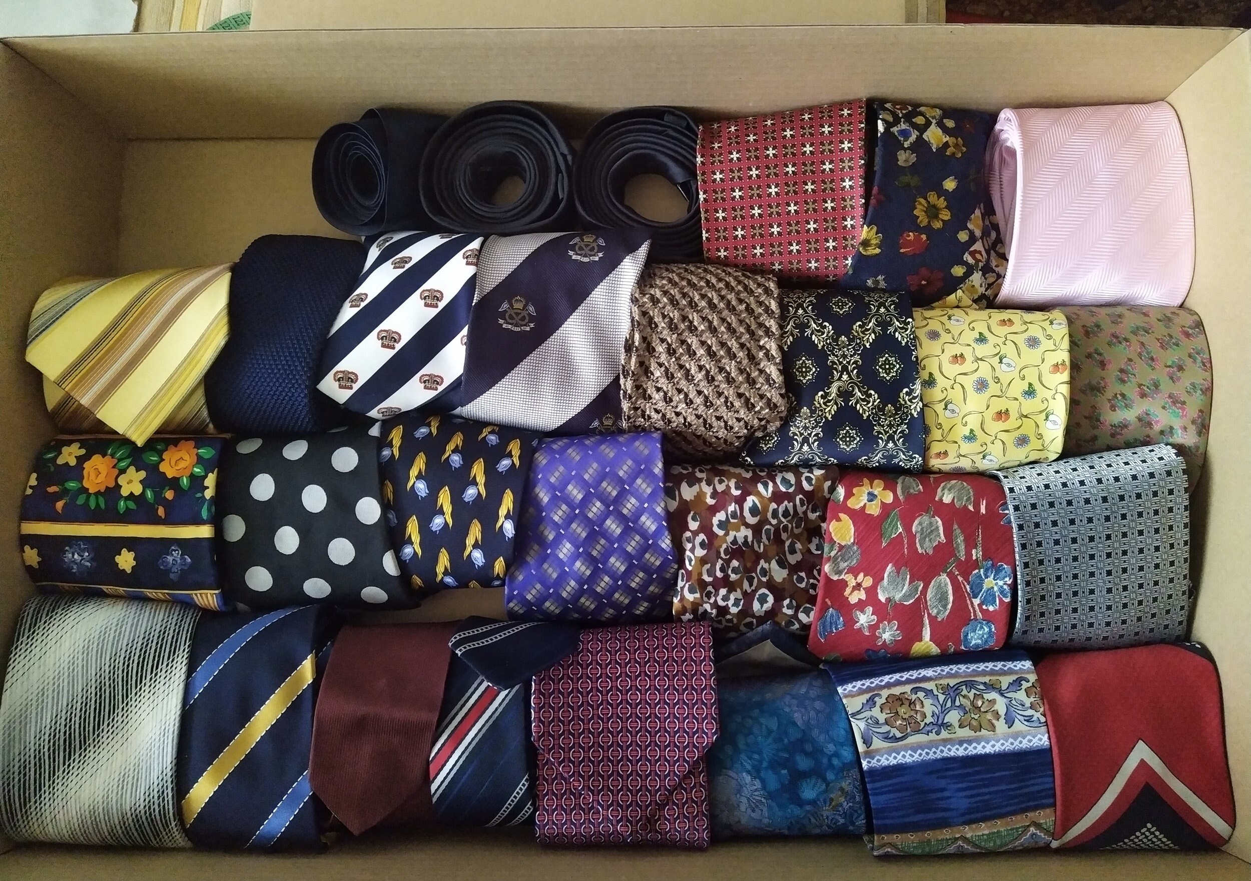 Cravate Pour Homme En Soie Vintage Forattini - Occasion - Couleur Et Motif à Voir Sur Les Photos