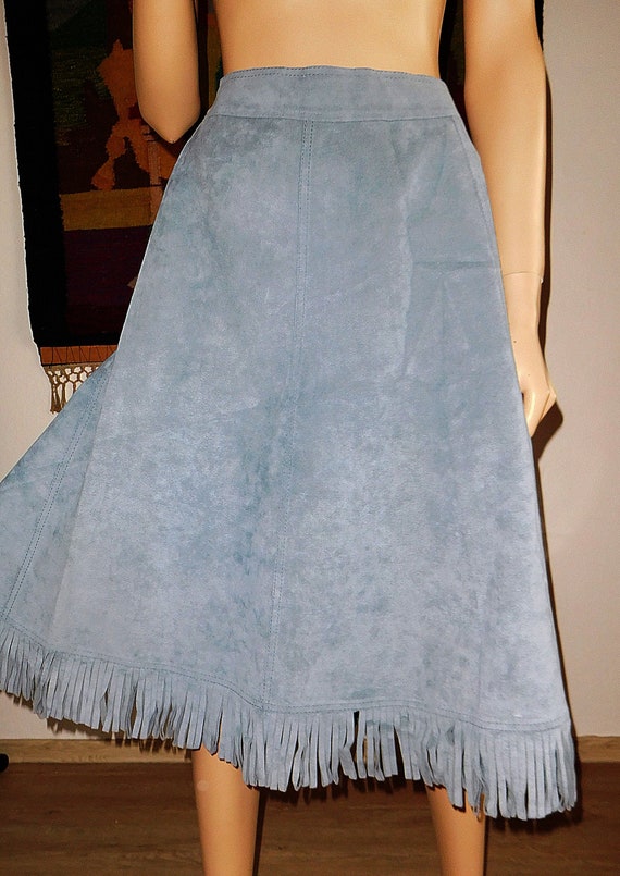 Vintage Safari Skirt with Fringe