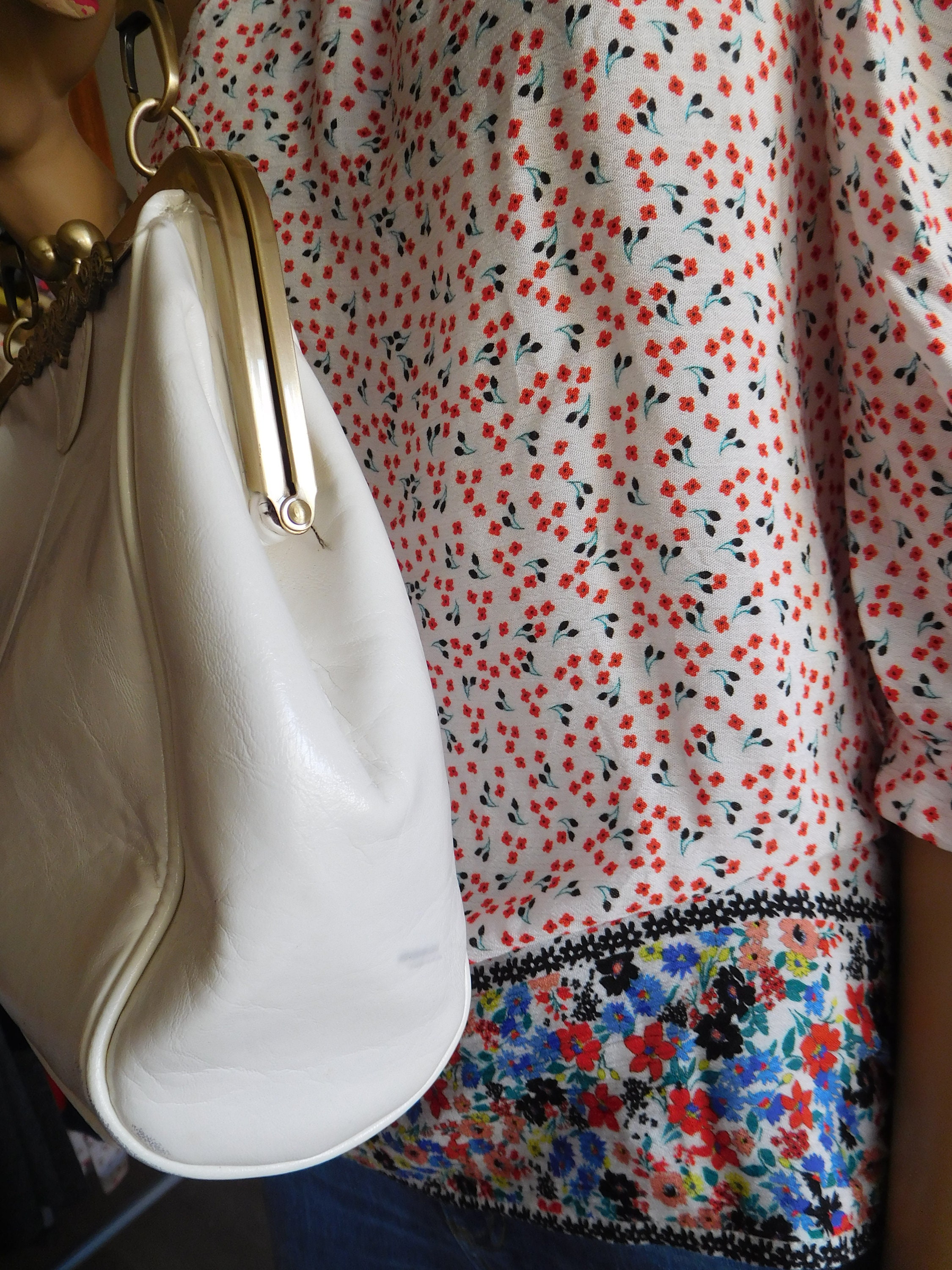 Vintage Frame Bag/1970s/ivory Etsy