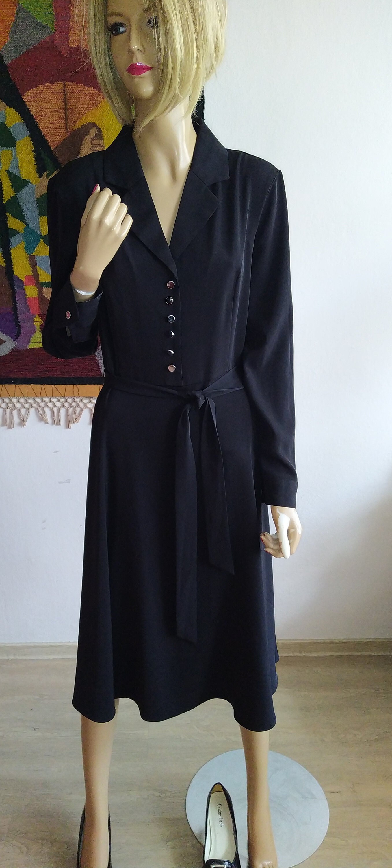 ワンピースその他   Black midi dress with belt Nº21 bow-detail Midi Dress | Black | FARFETCH