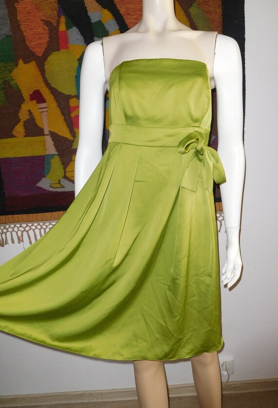 green emerald velvet dress Lime Green Cotton Digital Print Long Dress  Neerus India