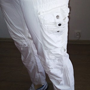 White Sports Pants for Men/Much Pockets