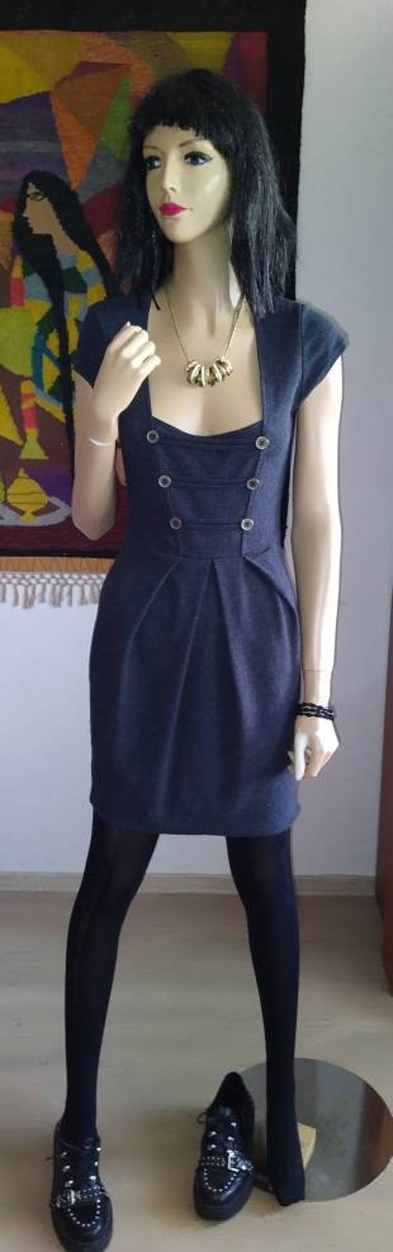 Grijze jurk Jane Norman Etsy Belgie
