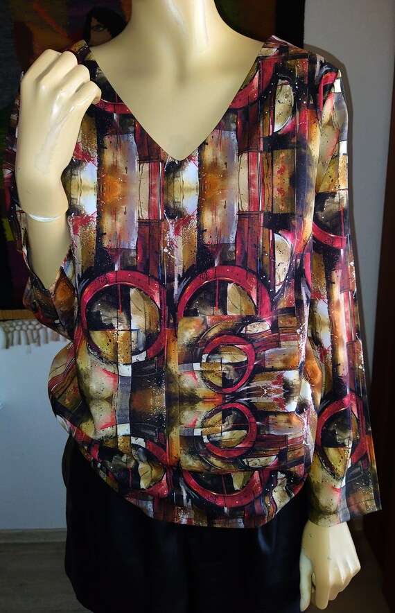 Blouse with Abstract Pattern/Daniela Cool - image 3