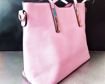 Vintage Pink Handbag/Miss Lulu Bag/Large Bag